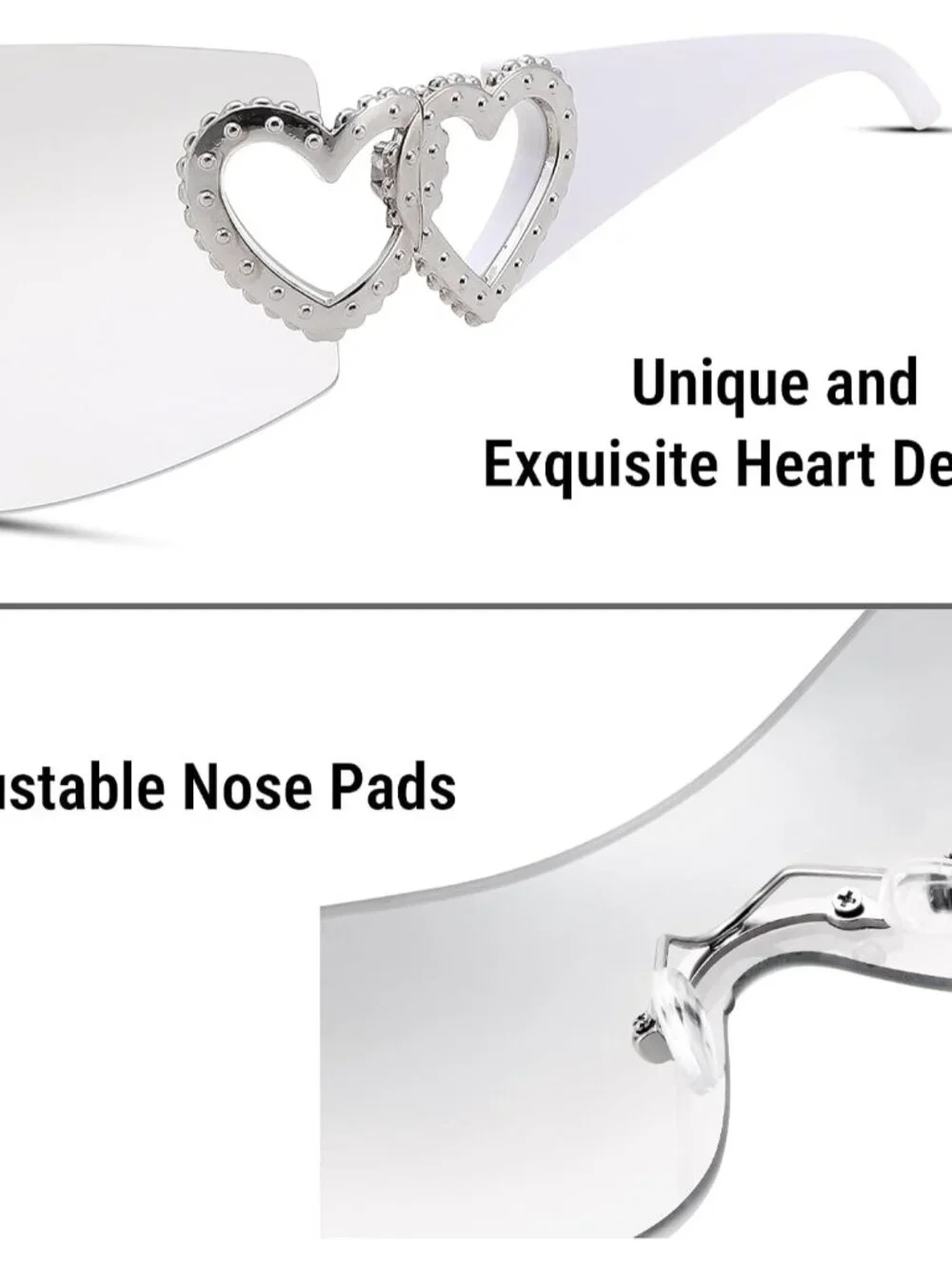 Lightweight Rimless Fashion Sunglasses - UV400 Protection for Active Lifestyles